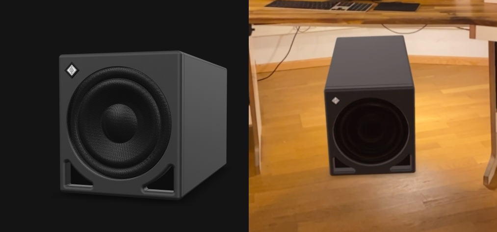 Studio monitors at true scale